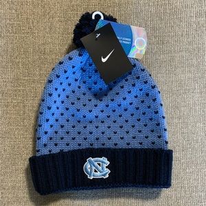 Nike North Carolina UNC Tarheels Cuffed Knit Hat with Pom